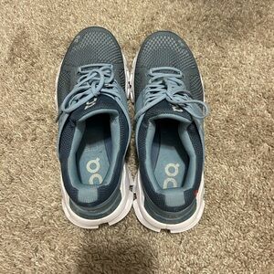 Blue On cloud running sneakers. Almost brand new only worn 3 times